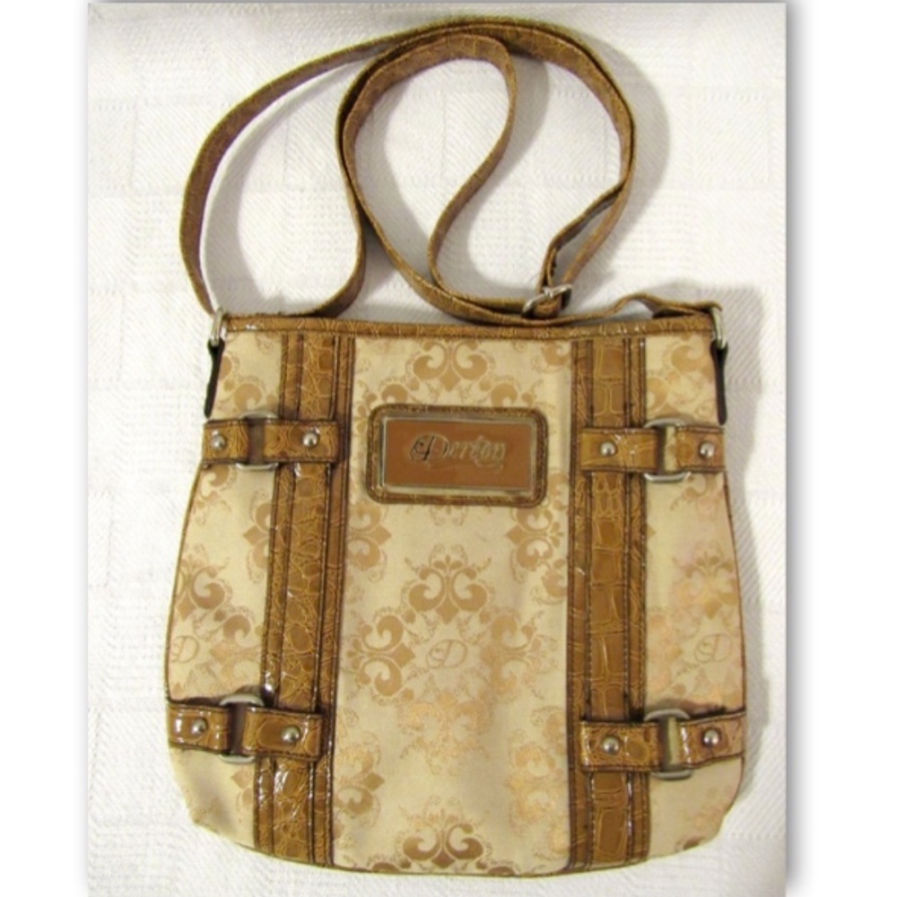Dereon Fleur de lis Crossbody Shoulder Bag